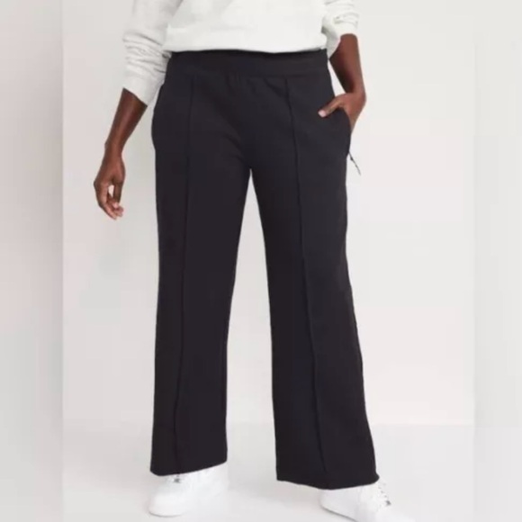 Old Navy Active Sweatpants Womens XXL  Black Dynamic Fleece High Rise Breathable - Picture 1 of 10